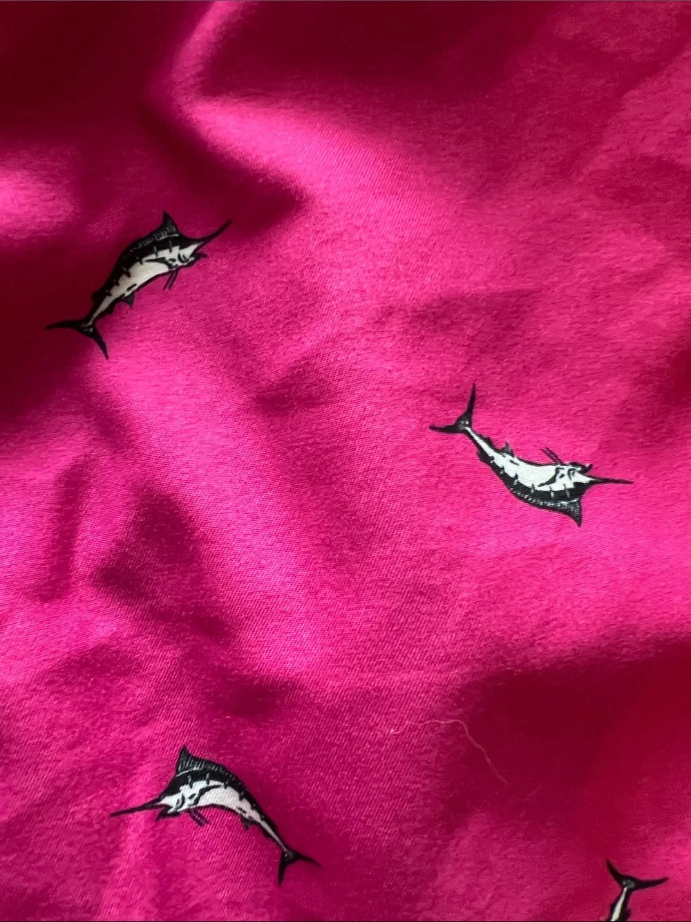 Old Navy Hot Pink Marlin-Print Swim Trunks